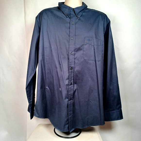 Mens navy blue shirt by Dockers Size XXL Features Long sleeves Button down co - Picture 2 of 13